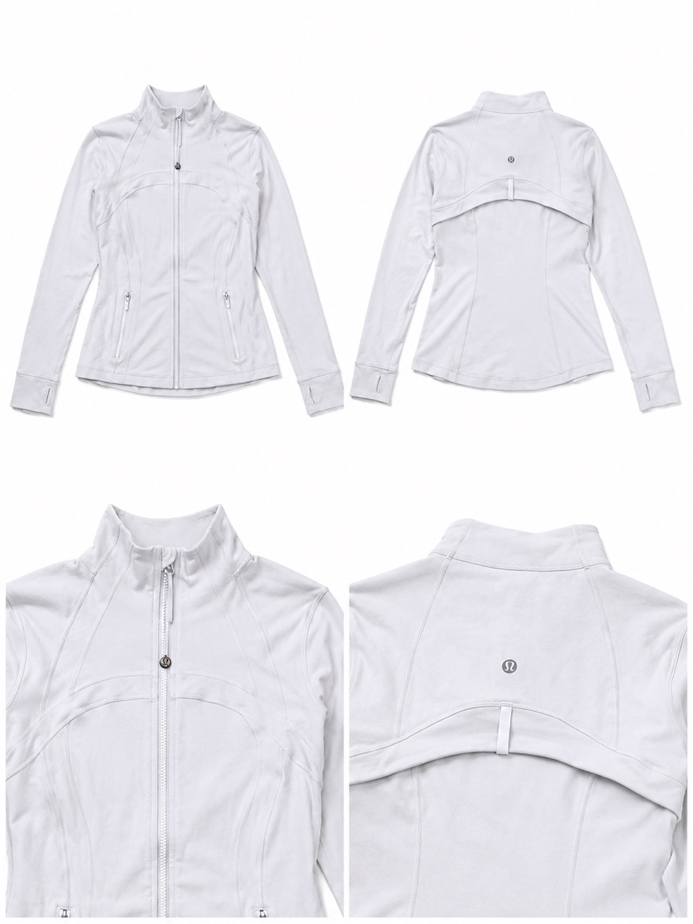 lululemon athletica White Fitted Bomber Jacket